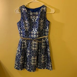 Pippa and Julie Blue Floral Design Dress